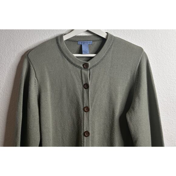 Duluth Trading Womens Small Wool Blend Cardigan Sweater Green - Picture 2 of 5